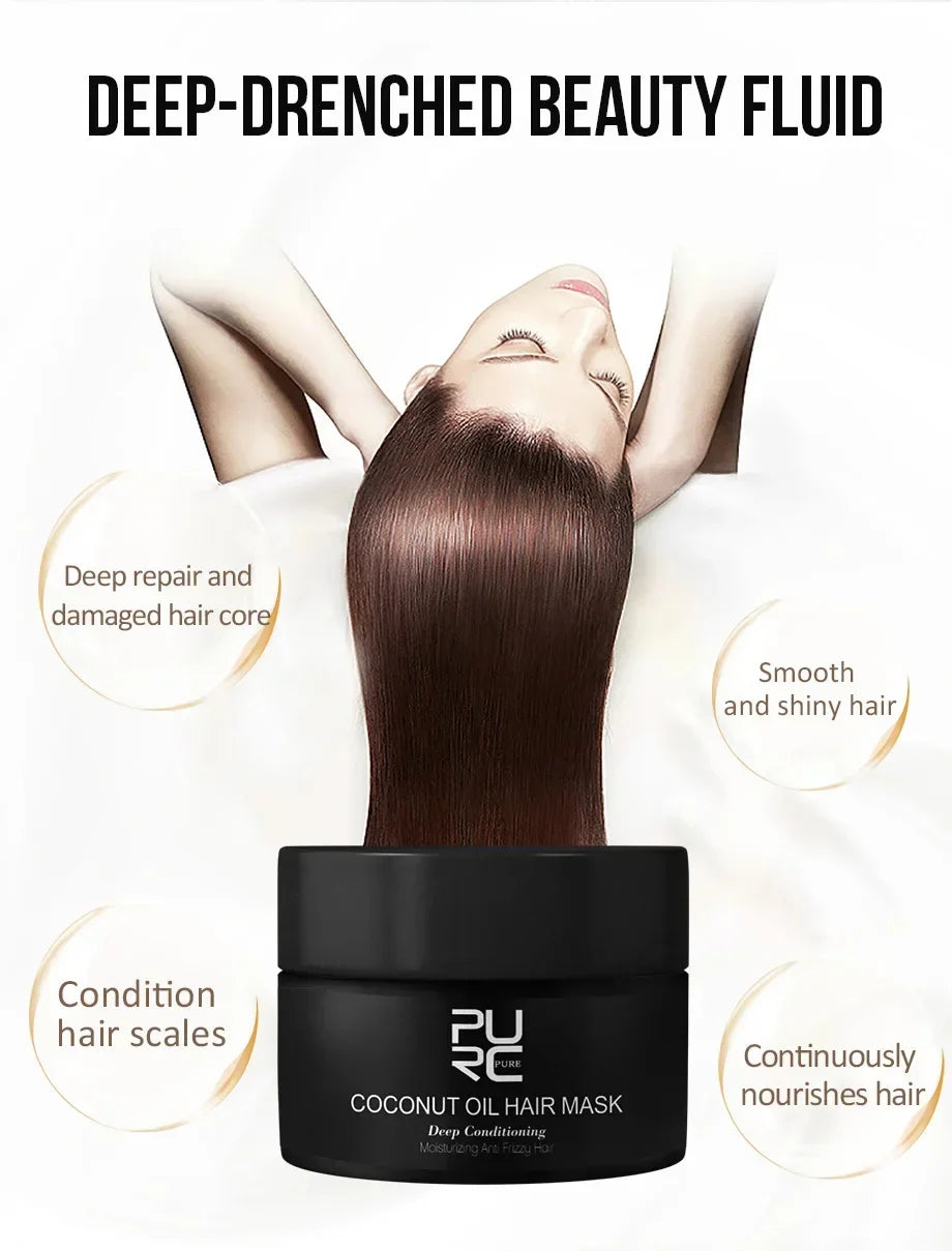 Deep Repair Keratin and Collagen Hair Mask for Smooth Shiny Hair
