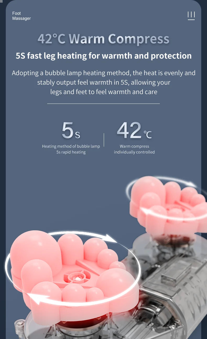Multifunctional Shiatsu Foot and Calf Massager with Heat