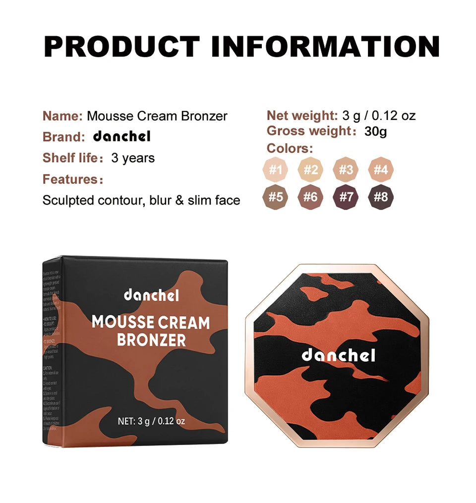 Cream Mousse Bronzer for Sculpting and Face Contouring - 15