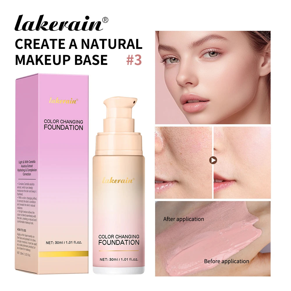 Color-Changing Liquid Foundation for Flawless Radiant Skin