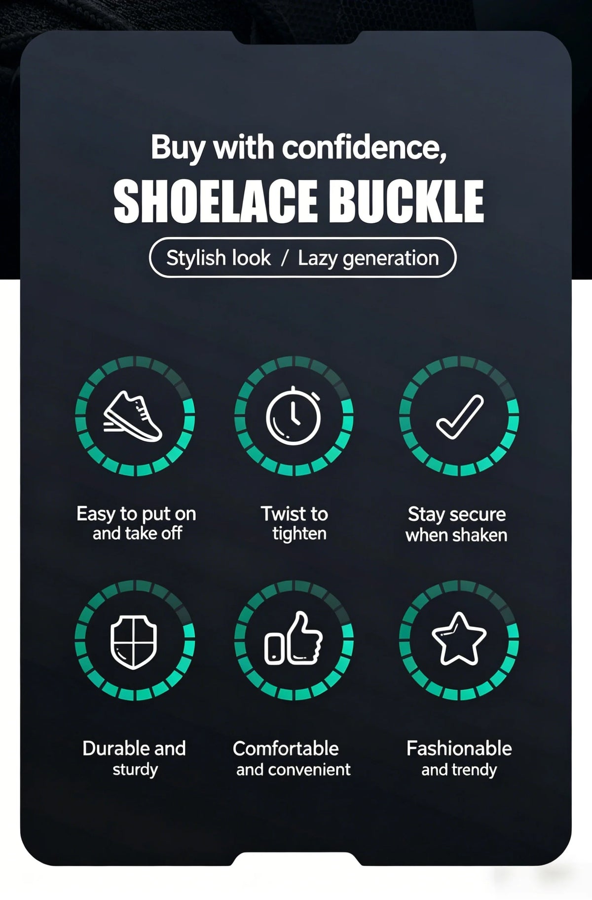 Quick-Release Swivel Dial No-Tie Shoelaces for Sneakers
