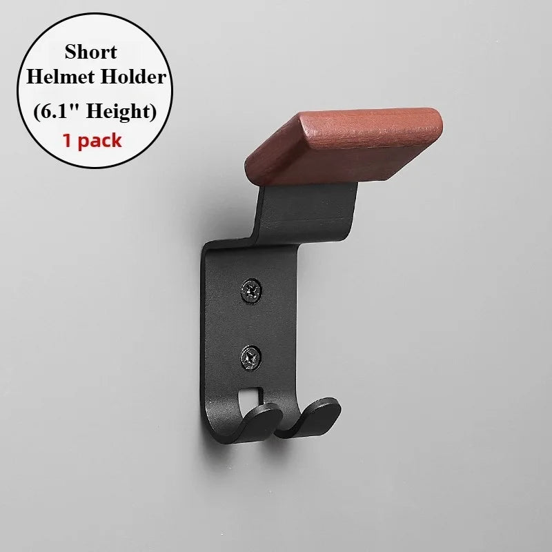 Wall-Mounted Motorcycle Helmet Rack with Gear Hook - 9