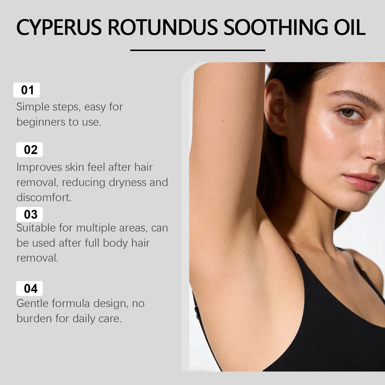 Herbal Cyperus Oil Hair Growth Inhibitor and Soothing Serum - 14