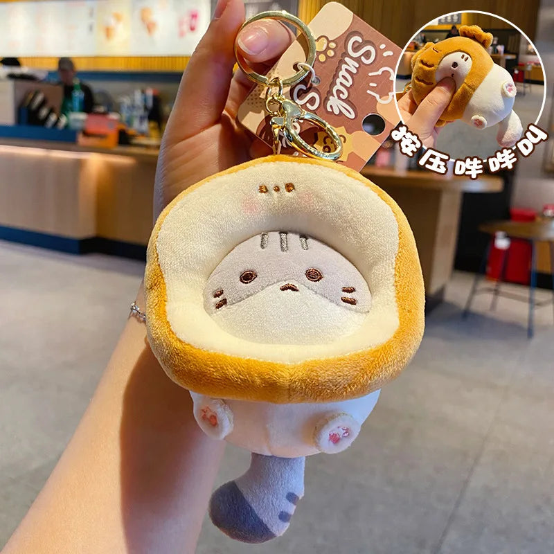 Cute Cat Plush Keychain Bag Charm