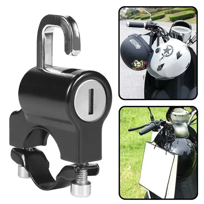 Universal Anti-Theft Handlebar Helmet Lock for Motorcycle and Bike - 9