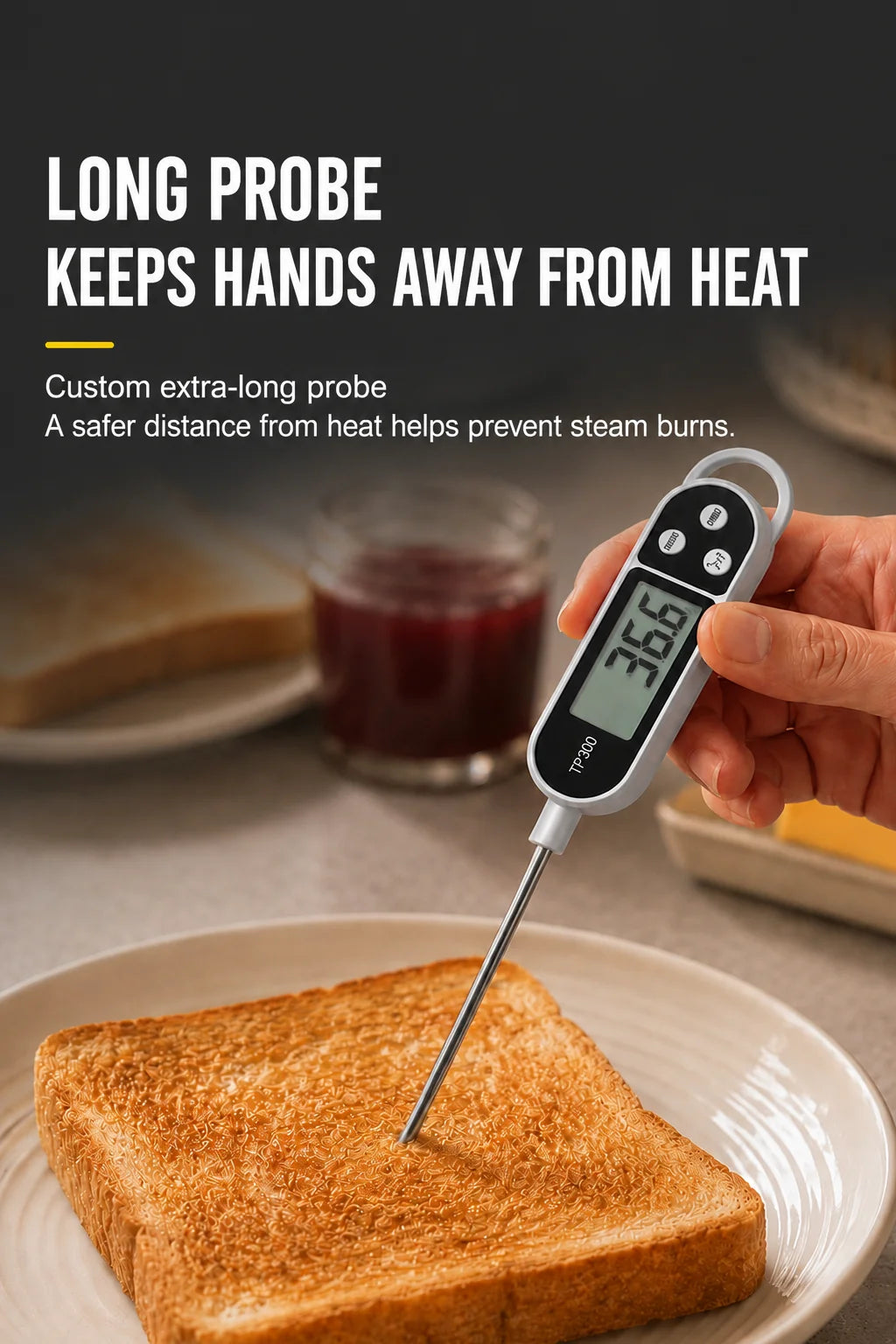 Digital Instant-Read Meat and Kitchen Food Thermometer