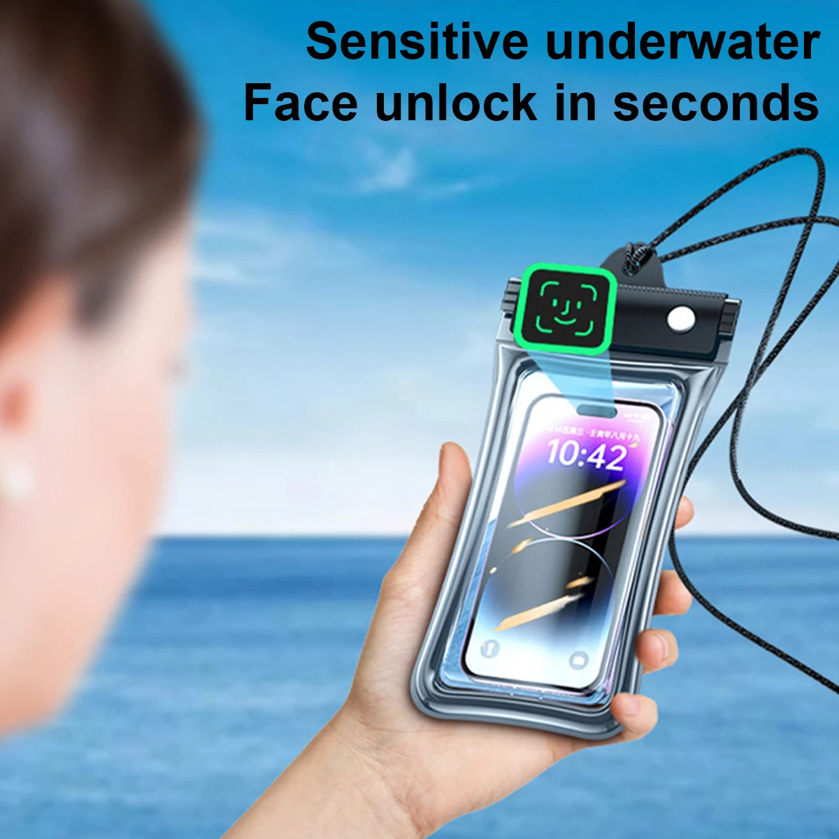 Universal Waterproof Phone Pouch for Swimming and Beach - 3