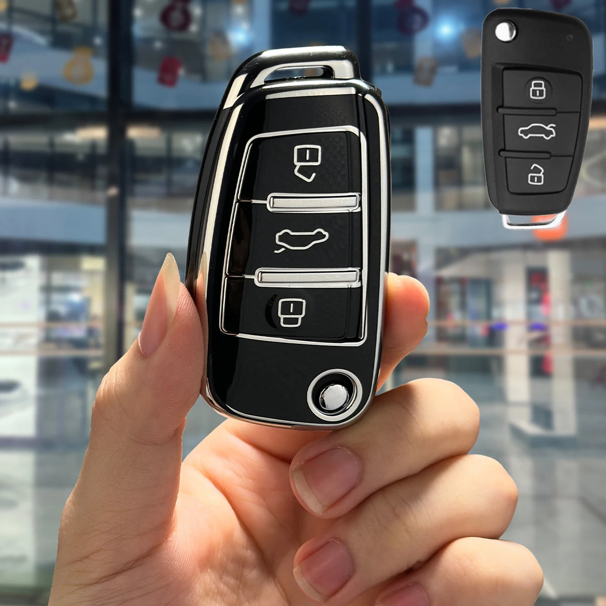 Protective TPU Flip Key Fob Cover for Audi
