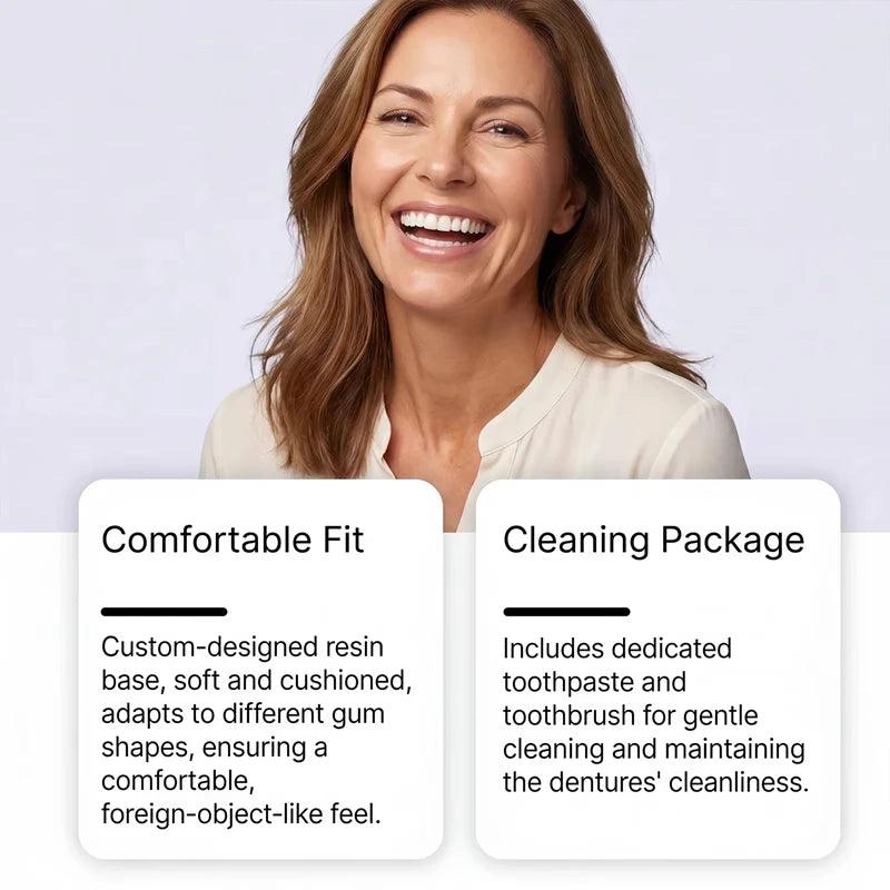 Comfortable Silicone Full Set Dentures for Instant Smile Enhancement - 16