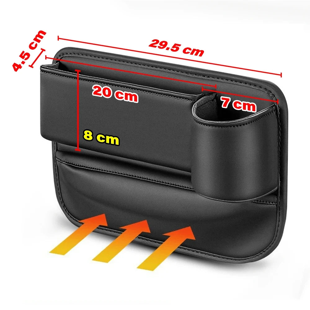 Leather Car Seat Gap Organizer and Storage Box