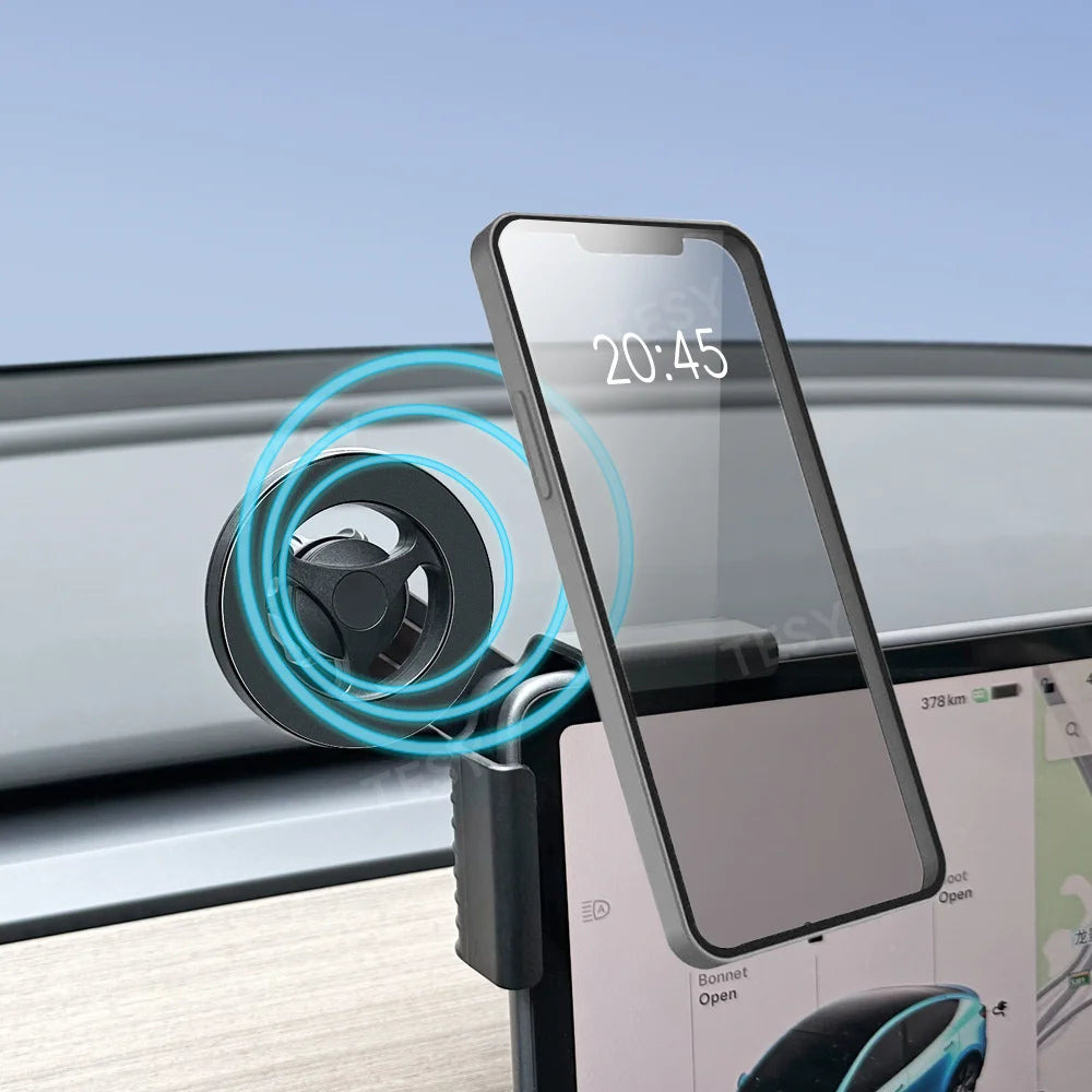 Magnetic Wireless Charging Car Phone Mount for Tesla and Electric Cars - 19