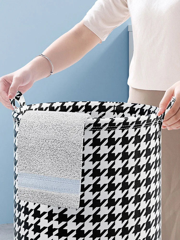 Collapsible Fabric Laundry and Storage Basket