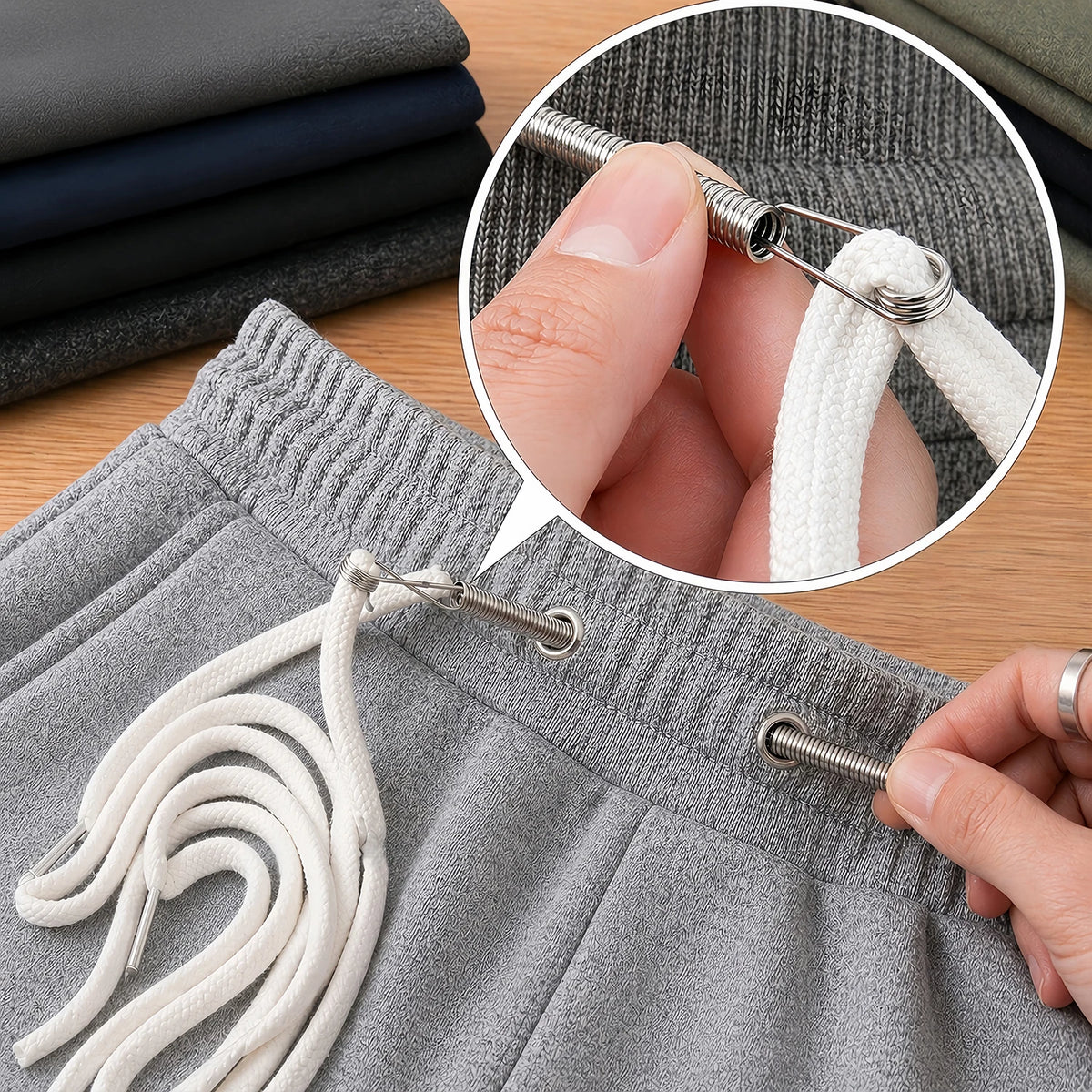 Flexible Spring Drawstring Threader for Clothing and Sewing