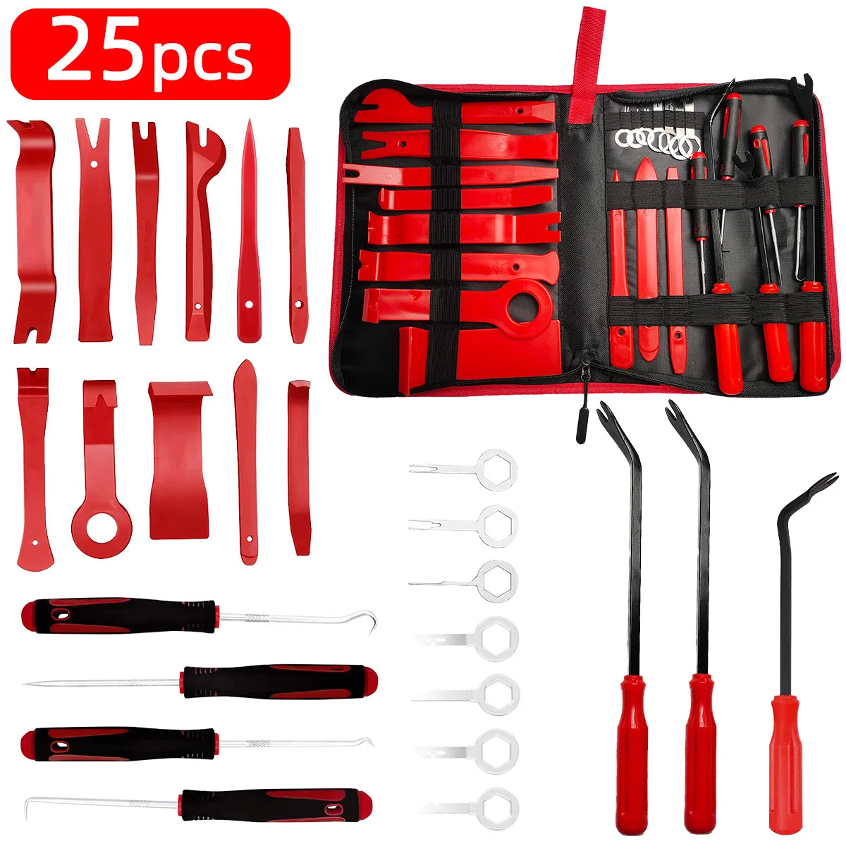 Automotive Interior Trim and Panel Removal Tool Set - 10