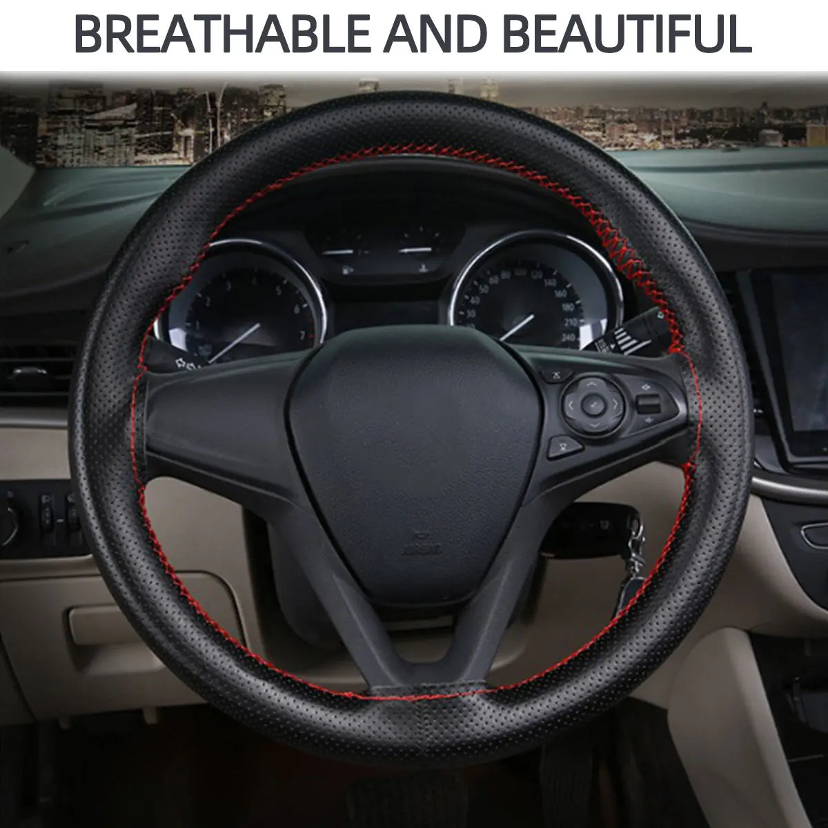 DIY Stitch-On Leather Steering Wheel Cover - 3