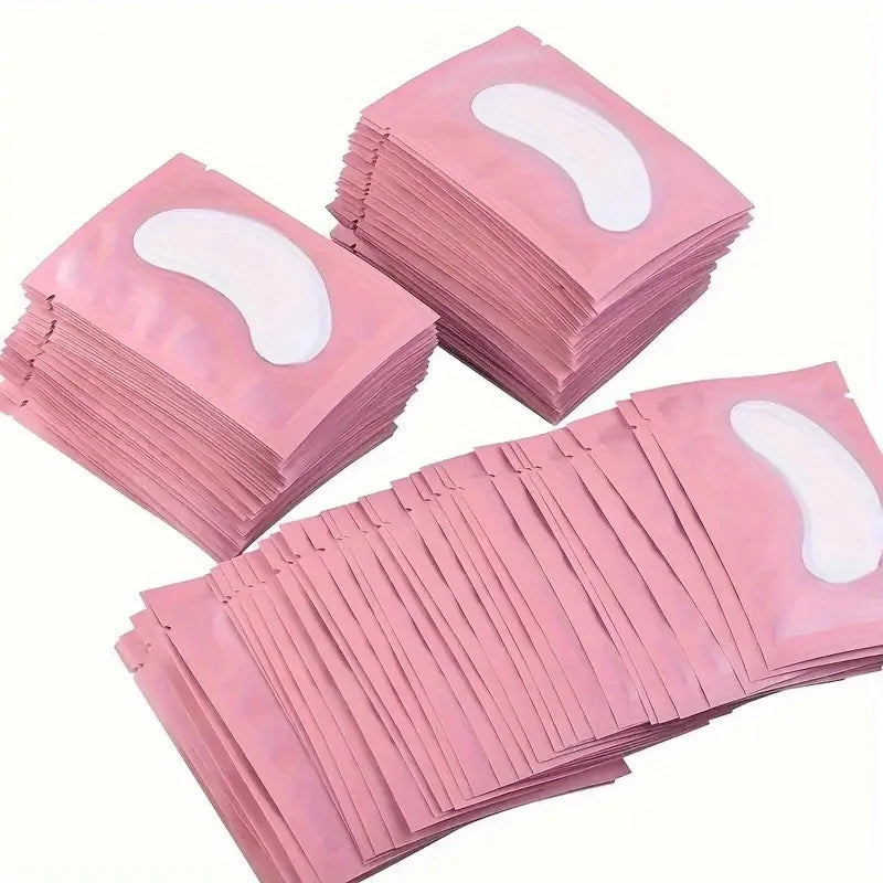 100 Pairs Hydrogel Eye Pads Lint Free Gel Patches for Eyelash Extensions