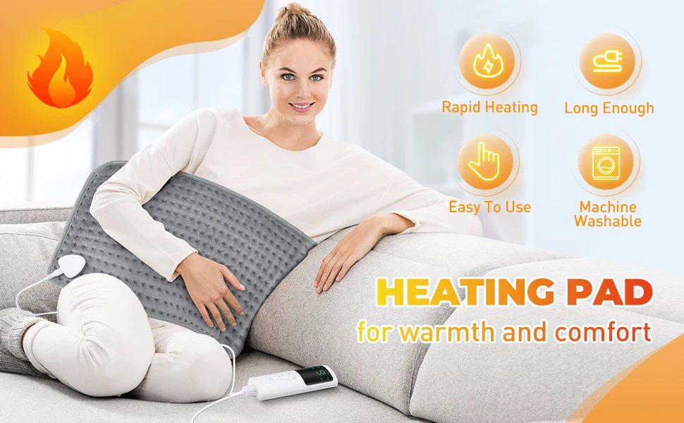 Electric Heated Warming Pad for Back, Neck and Body Pain Relief