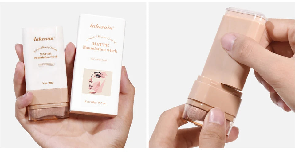 Matte Foundation Stick with Built-in Blending Brush - 20