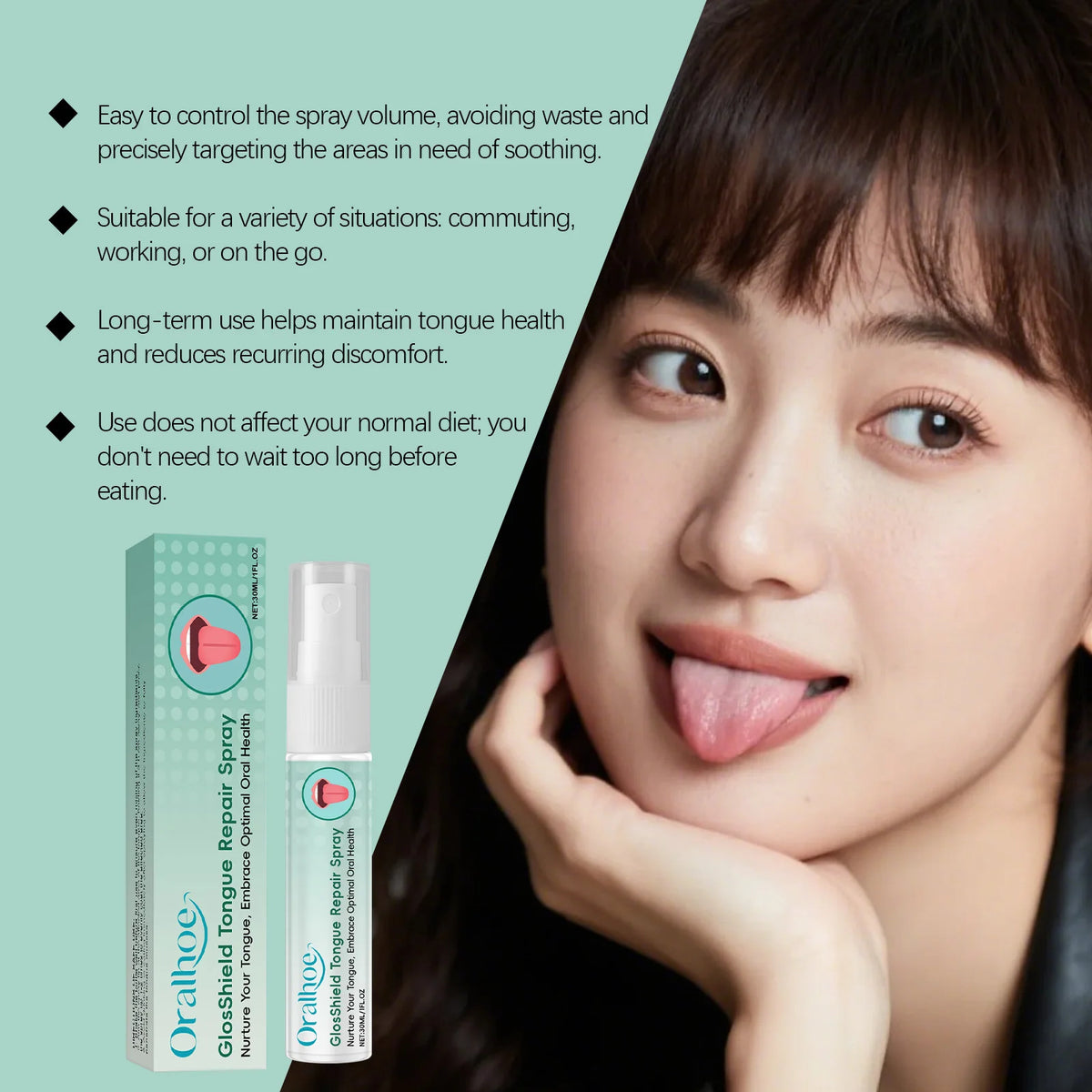 Tongue Repair Spray for Fresh Breath and Oral Comfort