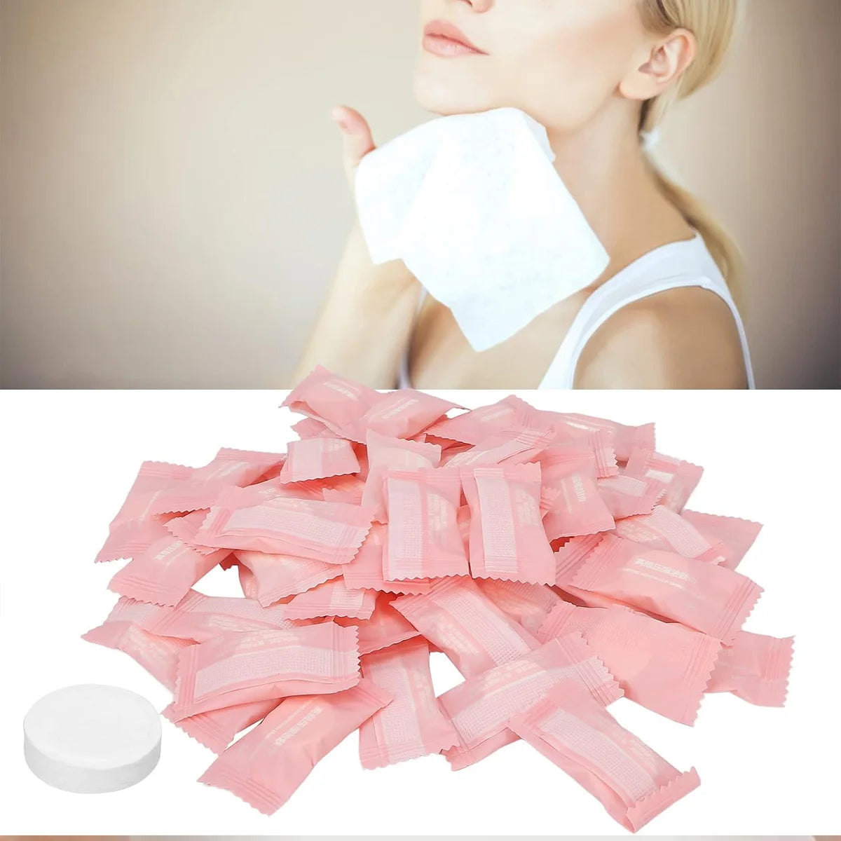 Disposable Compressed Towels Travel Expanding Face Wipes - 5