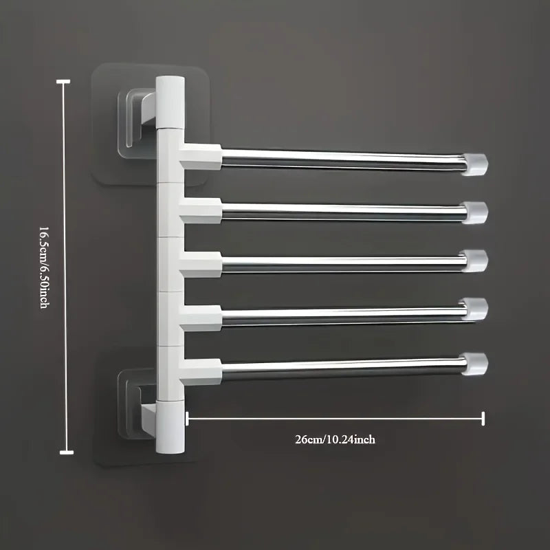 Rotating Wall-Mounted Towel Rack for Bathroom and Kitchen - 15