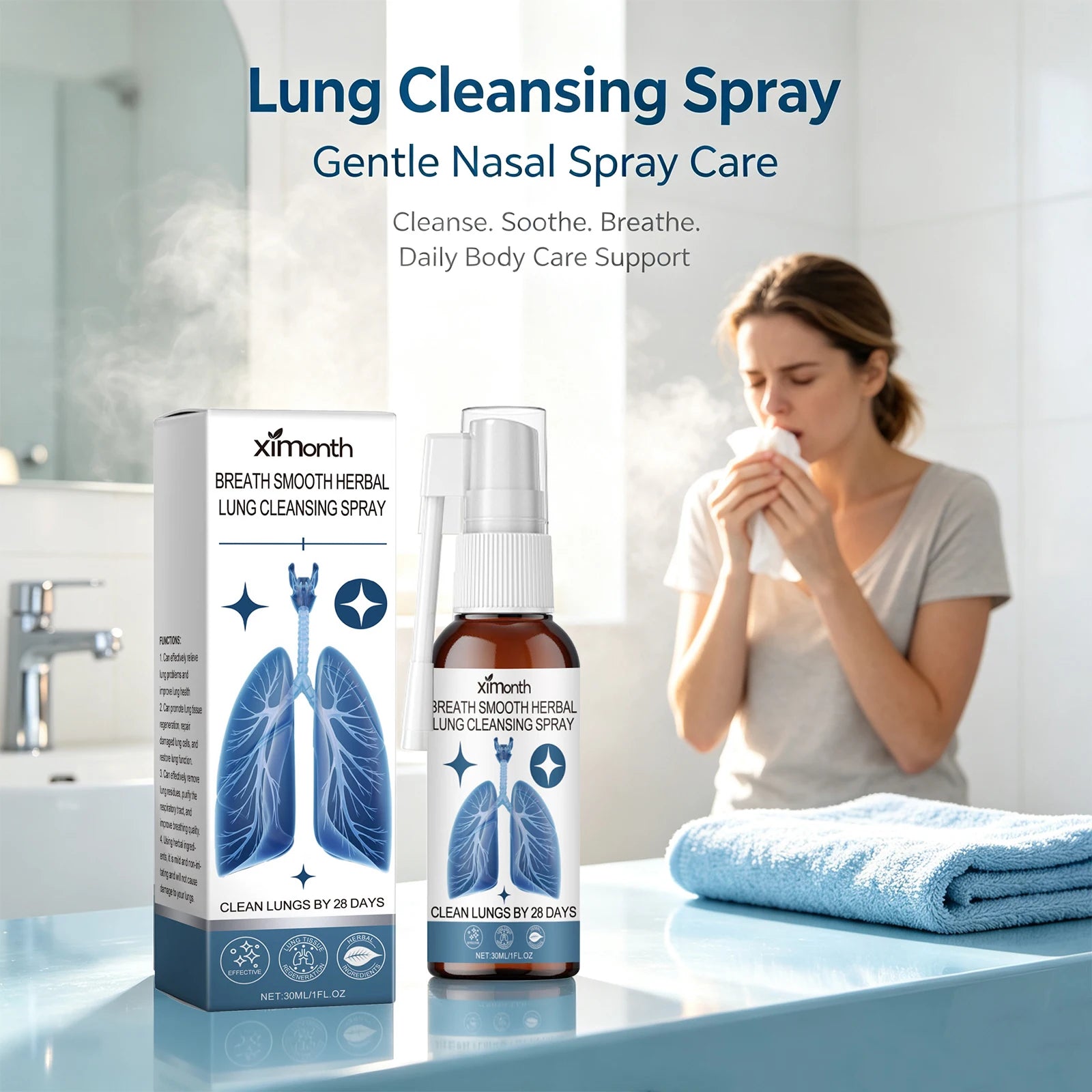 Herbal Lung Cleansing and Throat Refreshing Spray - 1
