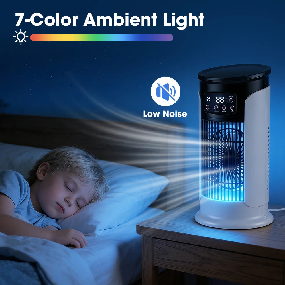 Portable USB Desktop Air Cooling Fan with Humidifier - 6