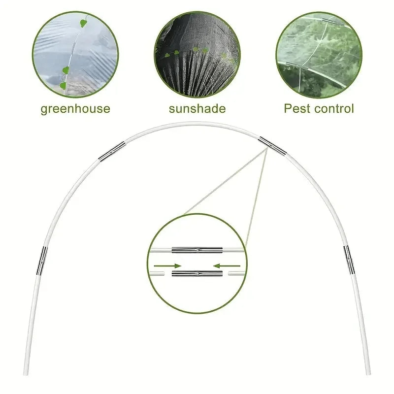 DIY Greenhouse Support Hoops Garden Plant Cover Frame Kit