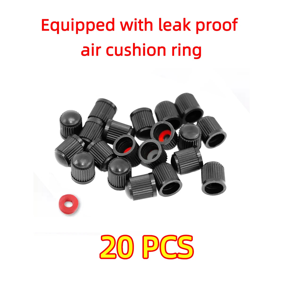 Universal Tire Valve Stem Caps with Airtight Rubber Seal