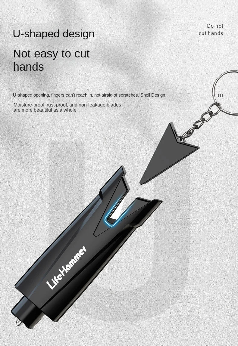 Emergency Car Window Breaker and Seat Belt Cutter Tool - 15