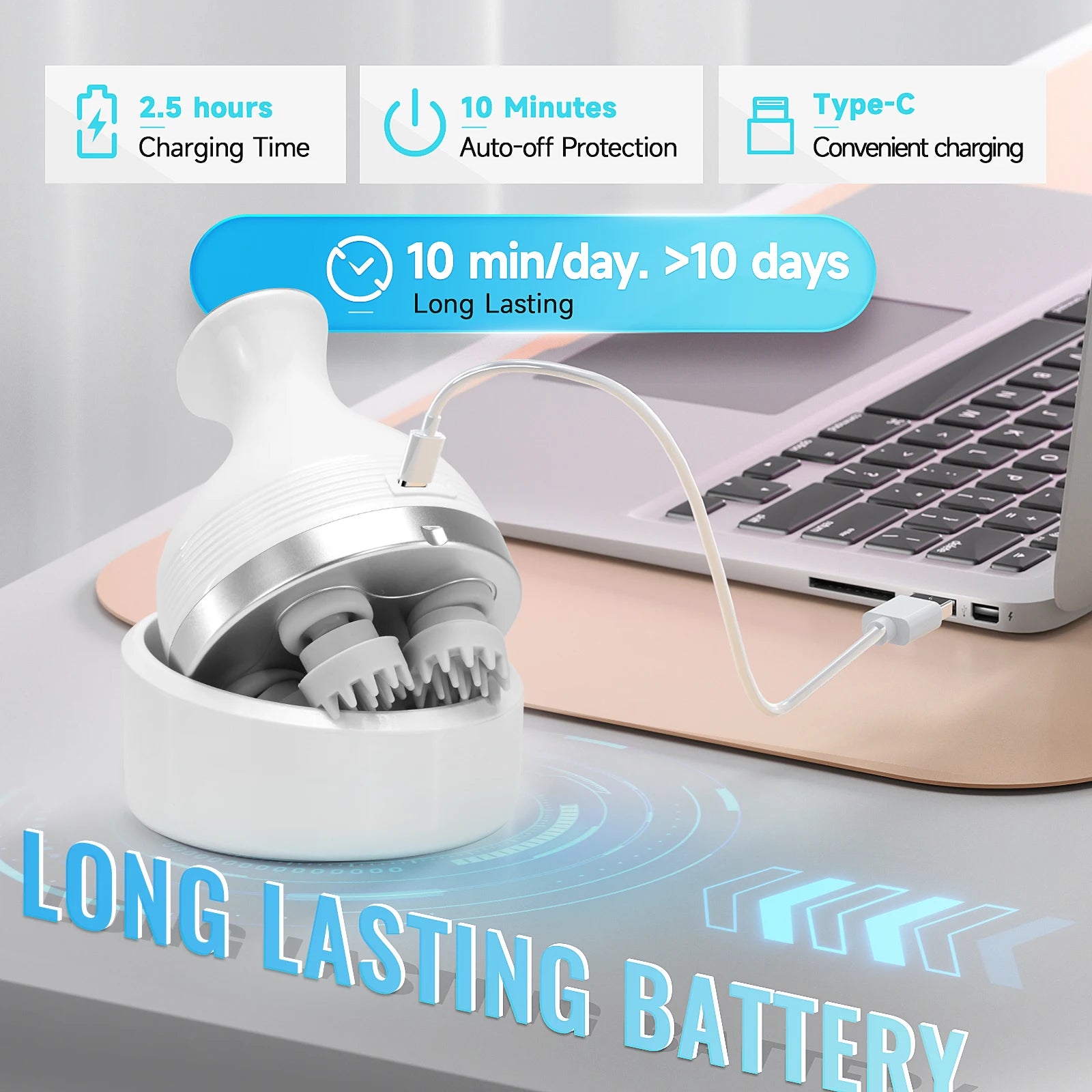 Waterproof Electric Scalp and Body Massage Tool - 15