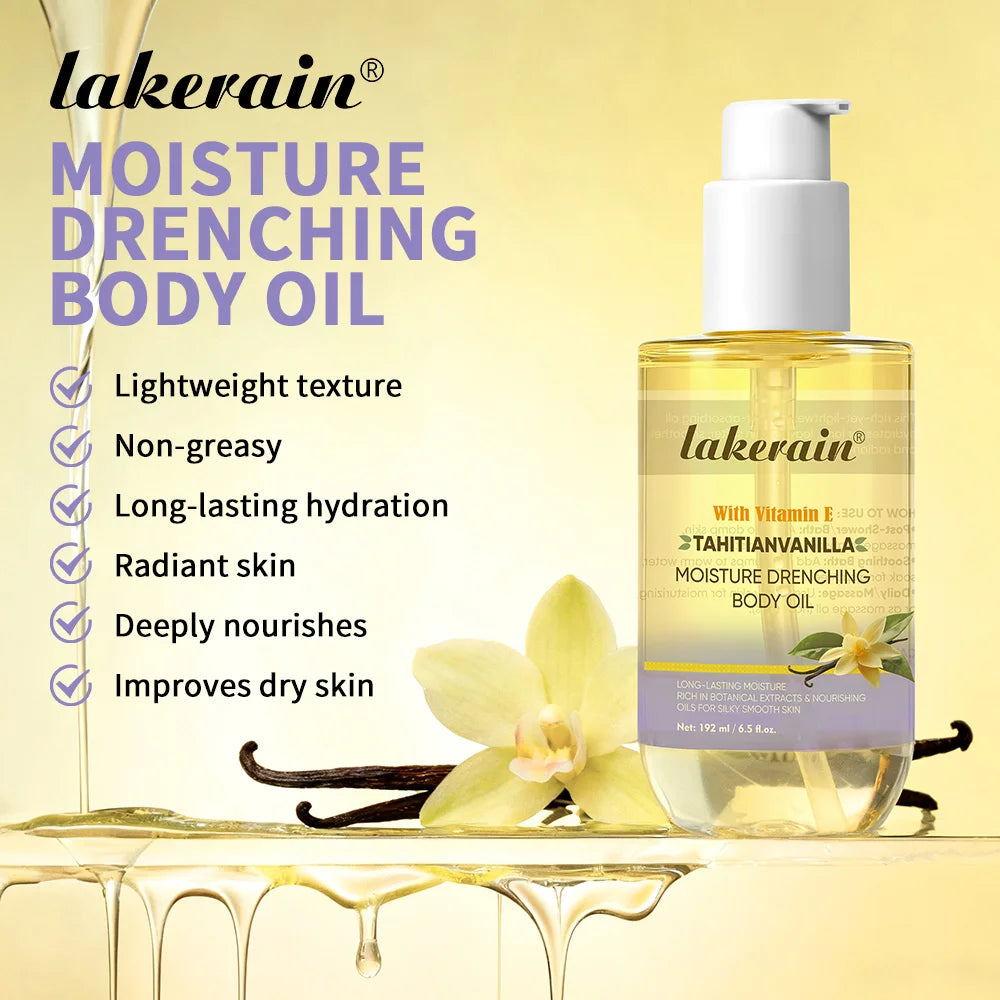 Vanilla Hydrating Body Oil for Dry Skin