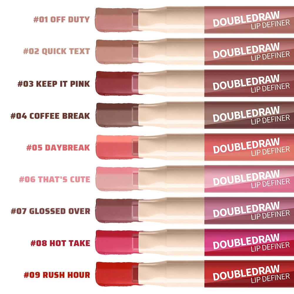 2-in-1 Matte Velvet Lip Liner and Hydrating Lip Gloss - 9