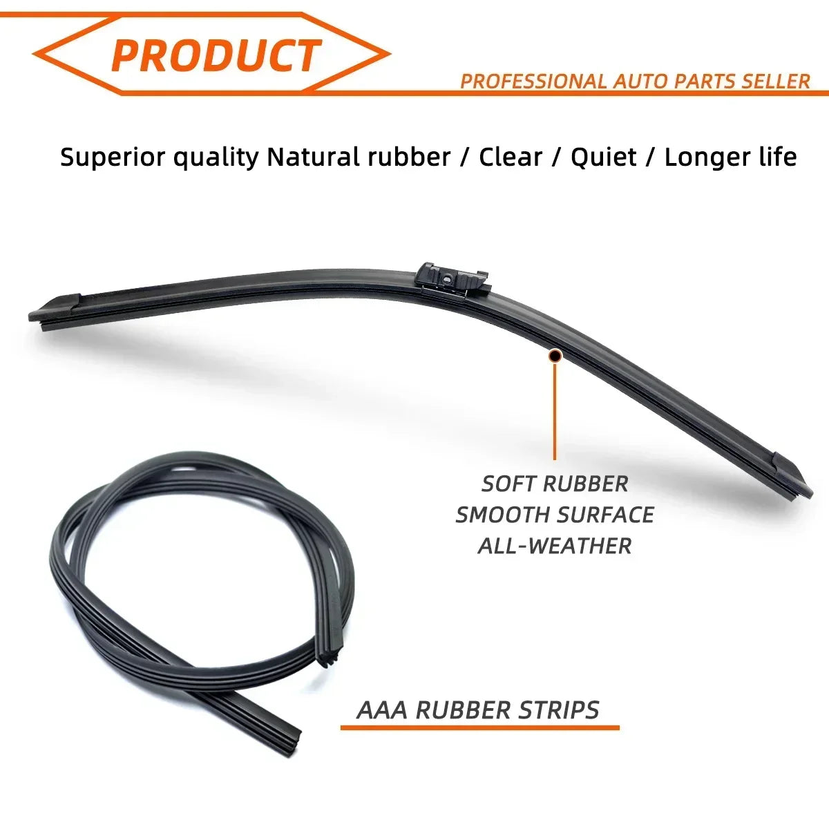 Front and Rear Windshield Wiper Blades for Vauxhall/Opel Mokka - 2
