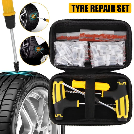 Emergency Tubeless Tire Puncture Repair Kit for Cars and Motorcycles