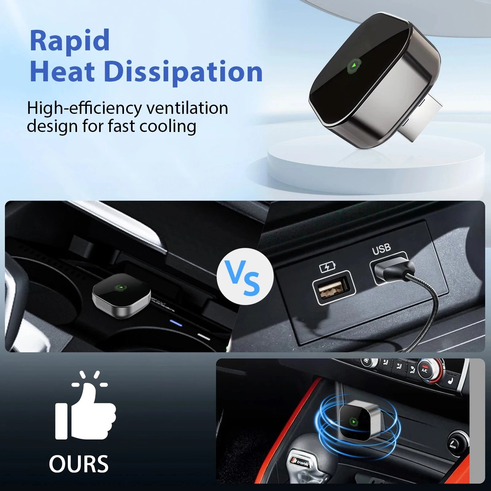 Wireless CarPlay and Android Auto 2-in-1 Adapter - 3