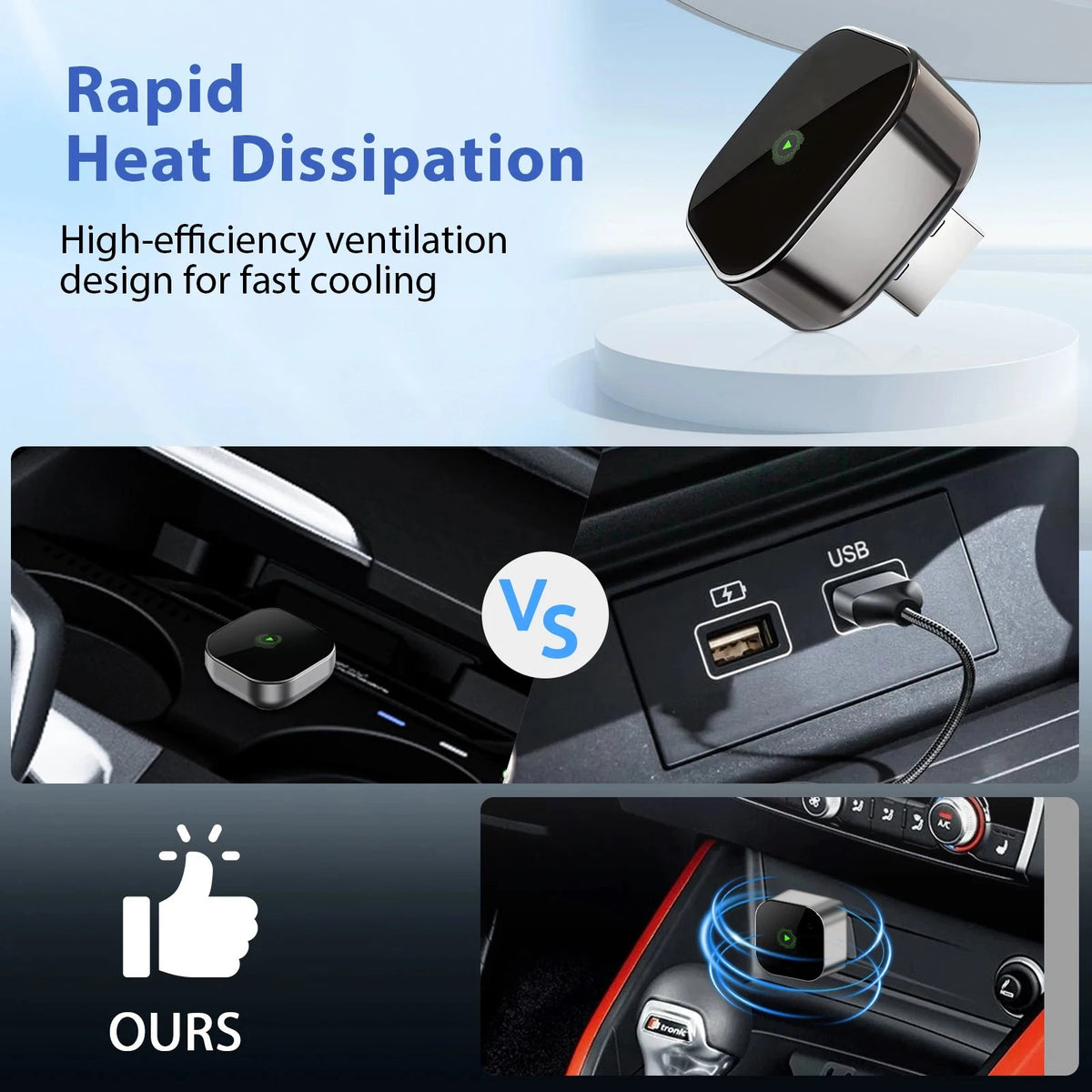 Wireless CarPlay and Android Auto 2-in-1 Adapter