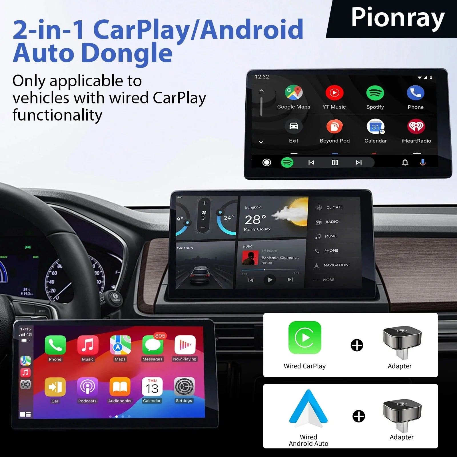 Wireless CarPlay and Android Auto 2-in-1 Adapter - 4