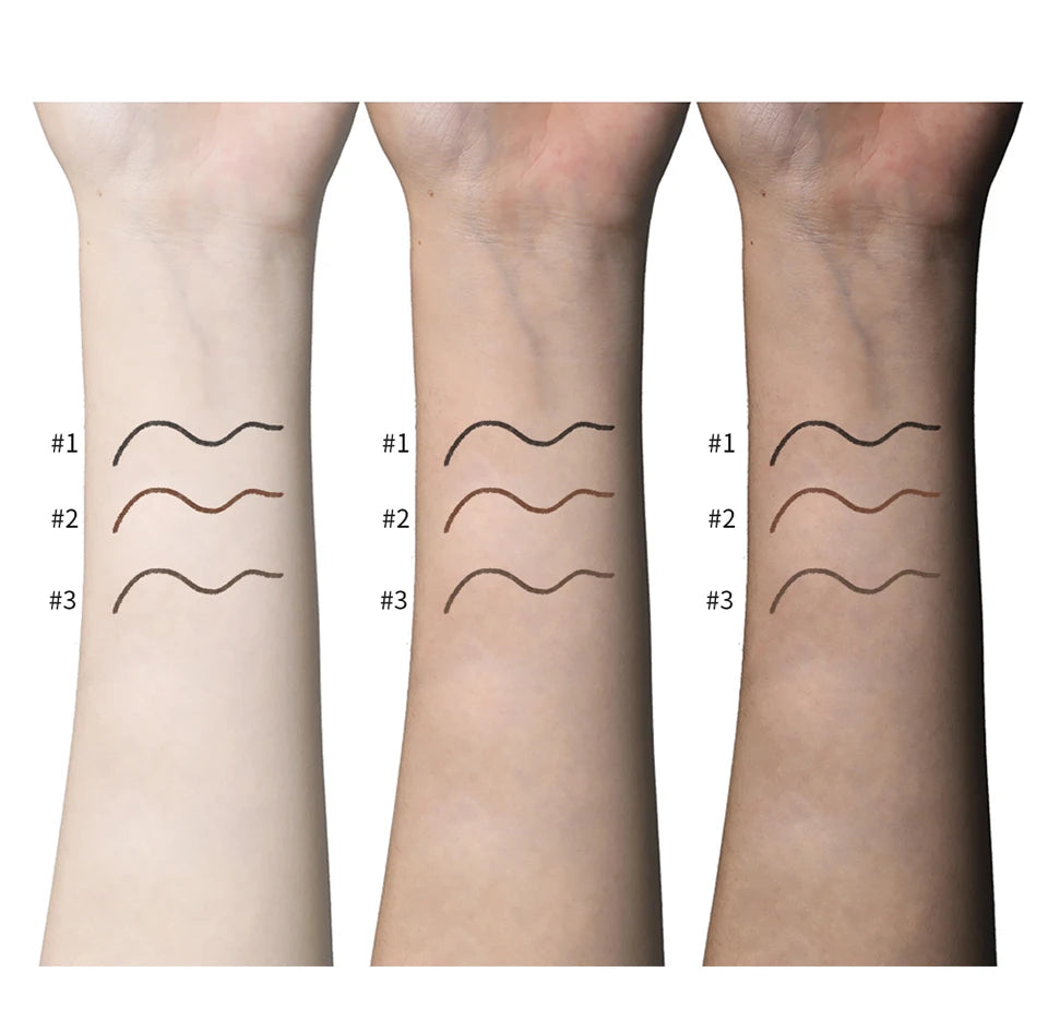 Waterproof Triangular Tip Eyebrow Pencil with Grooming Brush