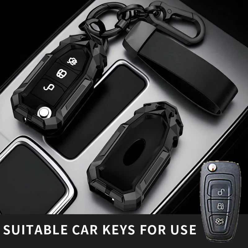 Protective Zinc Alloy Car Key Case Cover for Ford - 7
