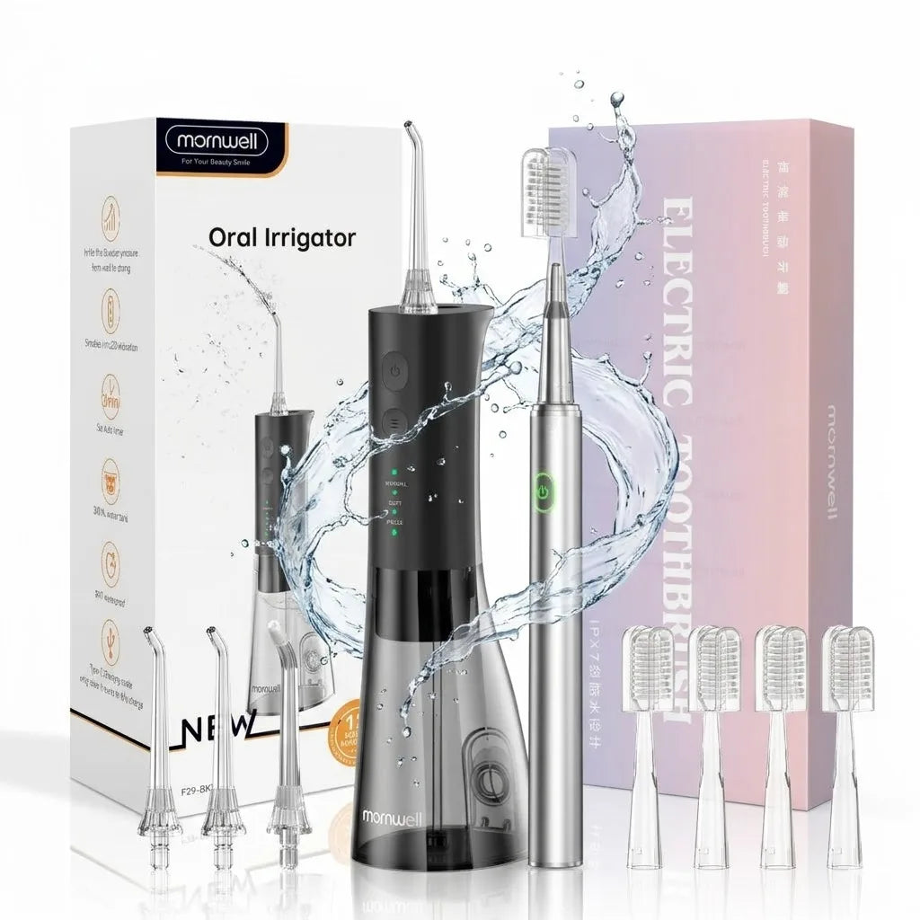 Electric Toothbrush and Water Flosser Oral Care Kit - 1