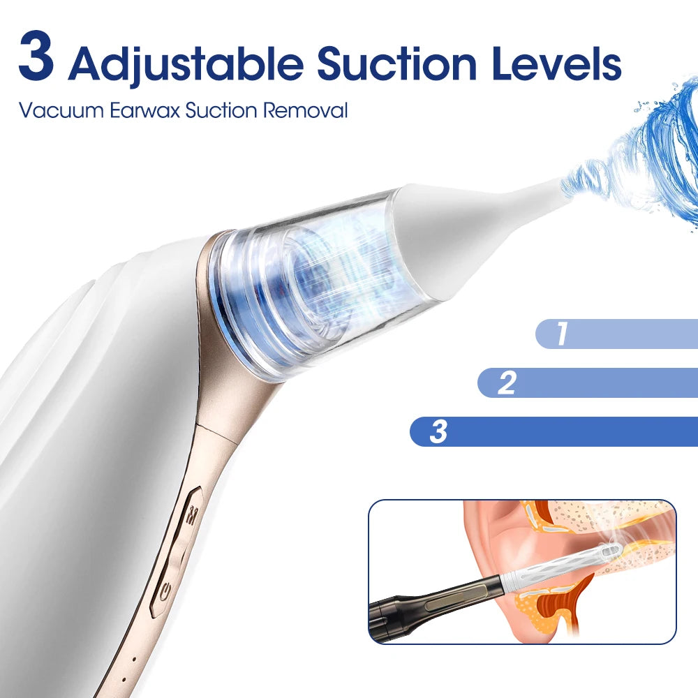 Electric Earwax Removal Vacuum and Cleaner Tool - 8