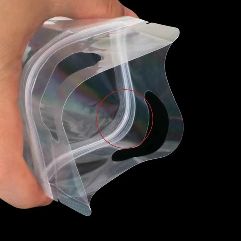 10 Pack Transparent Stand Up Ziplock Bags Portable Food Storage Pouches