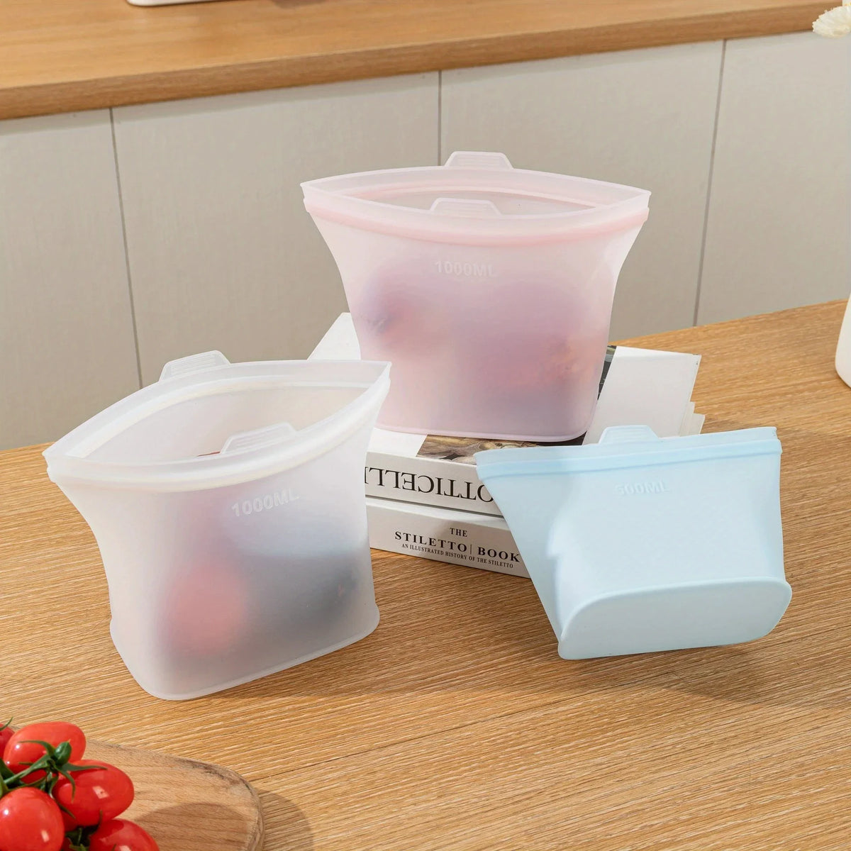 Reusable Silicone Food Storage Bags for Kitchen Organization