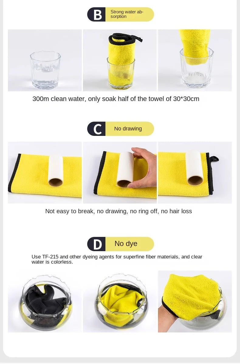 Absorbent Microfiber Car Wash and Detailing Towel - 10