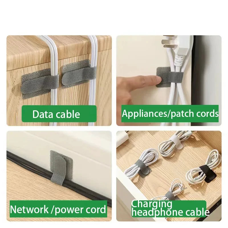 Self-Adhesive Adjustable Cable Management Straps - 6