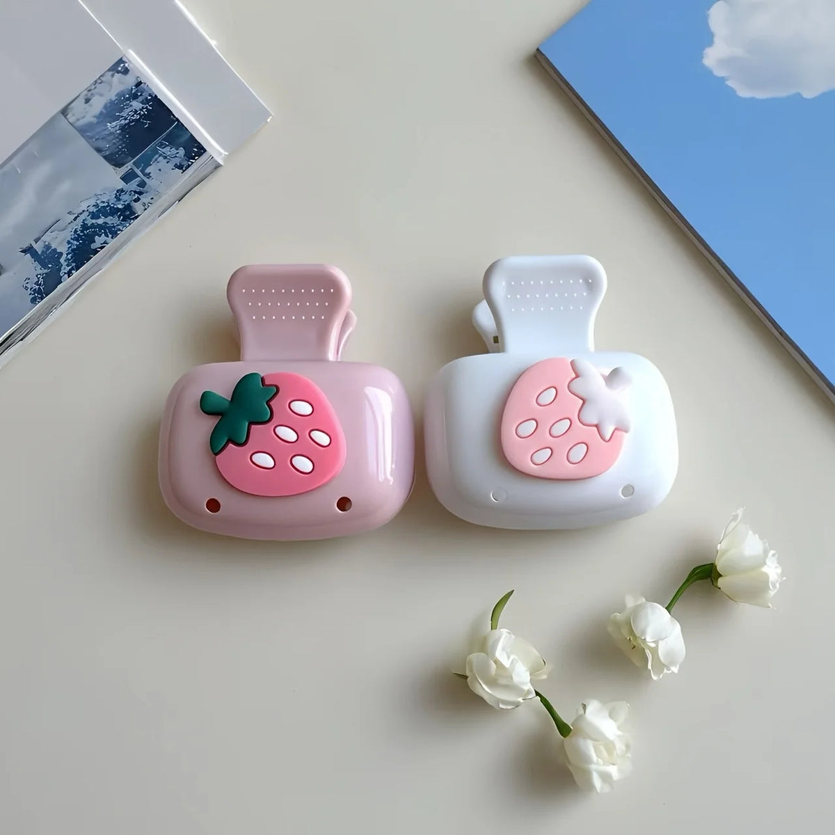 Strawberry Shaped Toothbrush Protective Cover Set