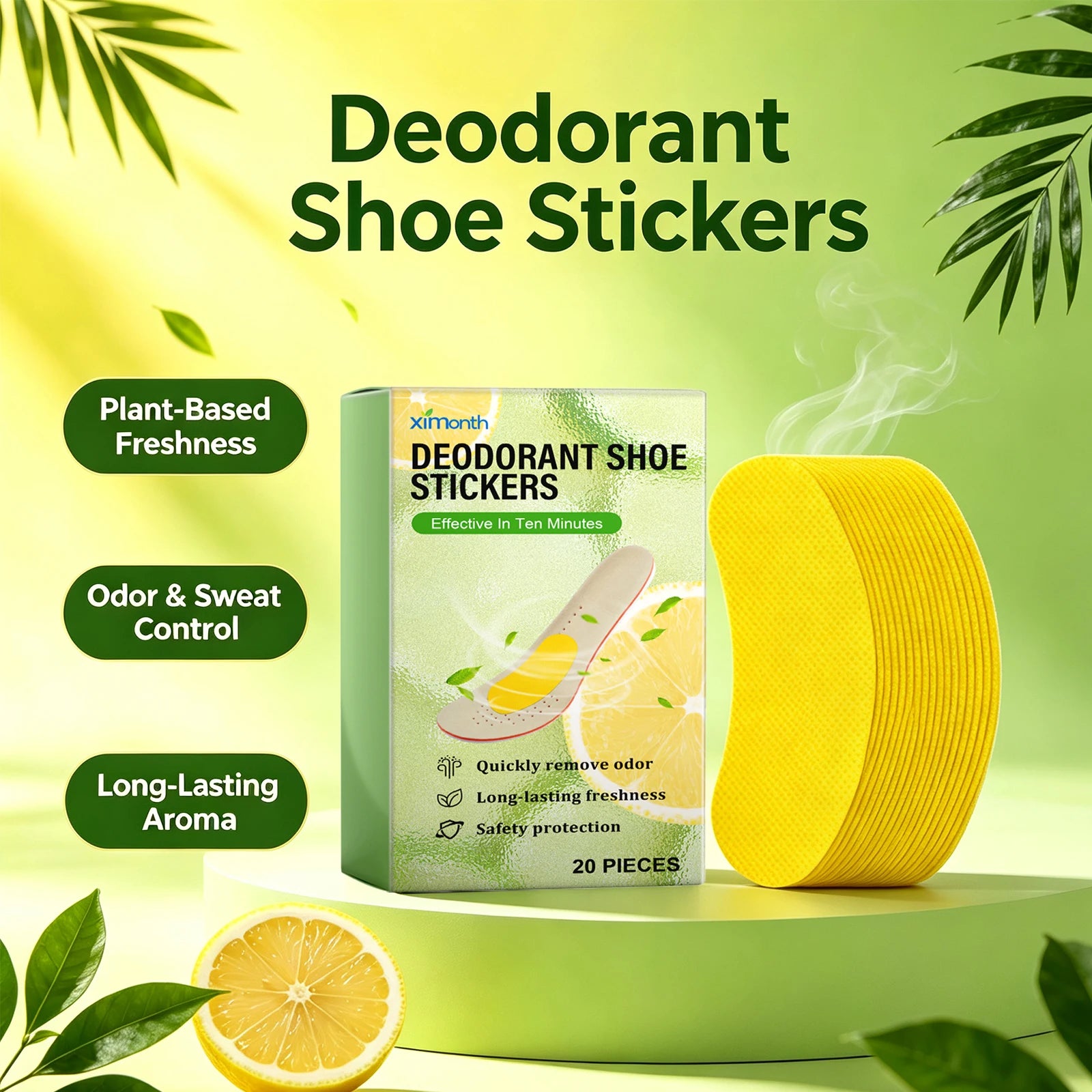 Refreshing Shoe Deodorizer Patches for Odor and Moisture Control - 2