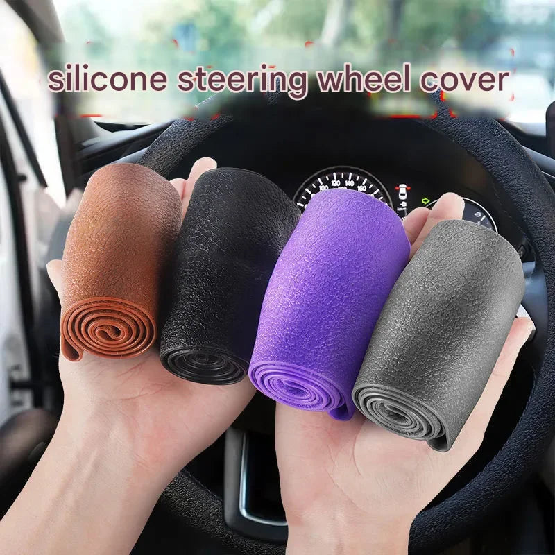 Universal Non-Slip Silicone Steering Wheel Cover - 4