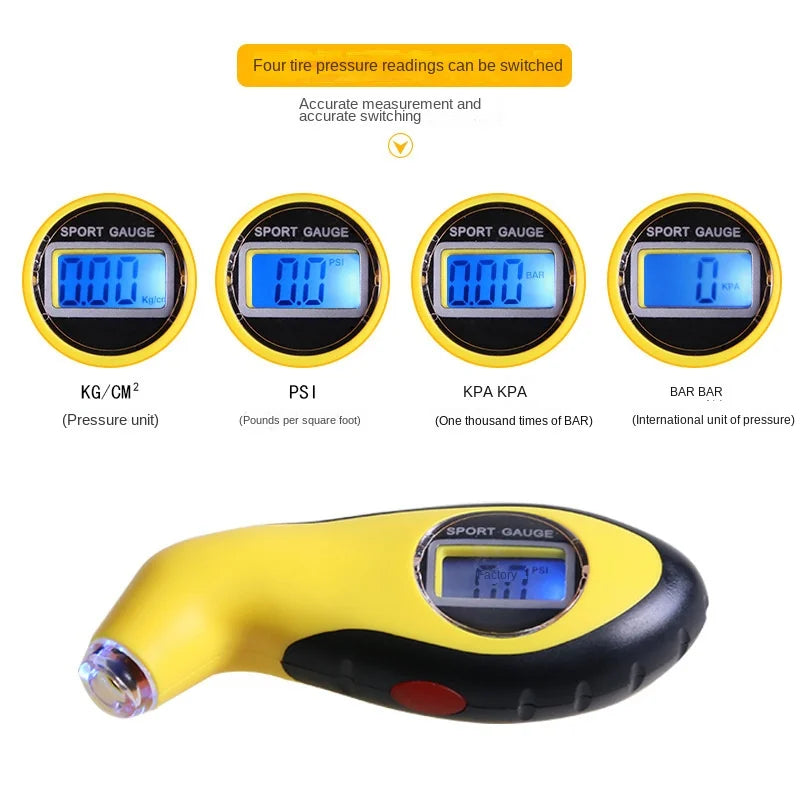 Digital LCD Tire Pressure Gauge for Car Safety